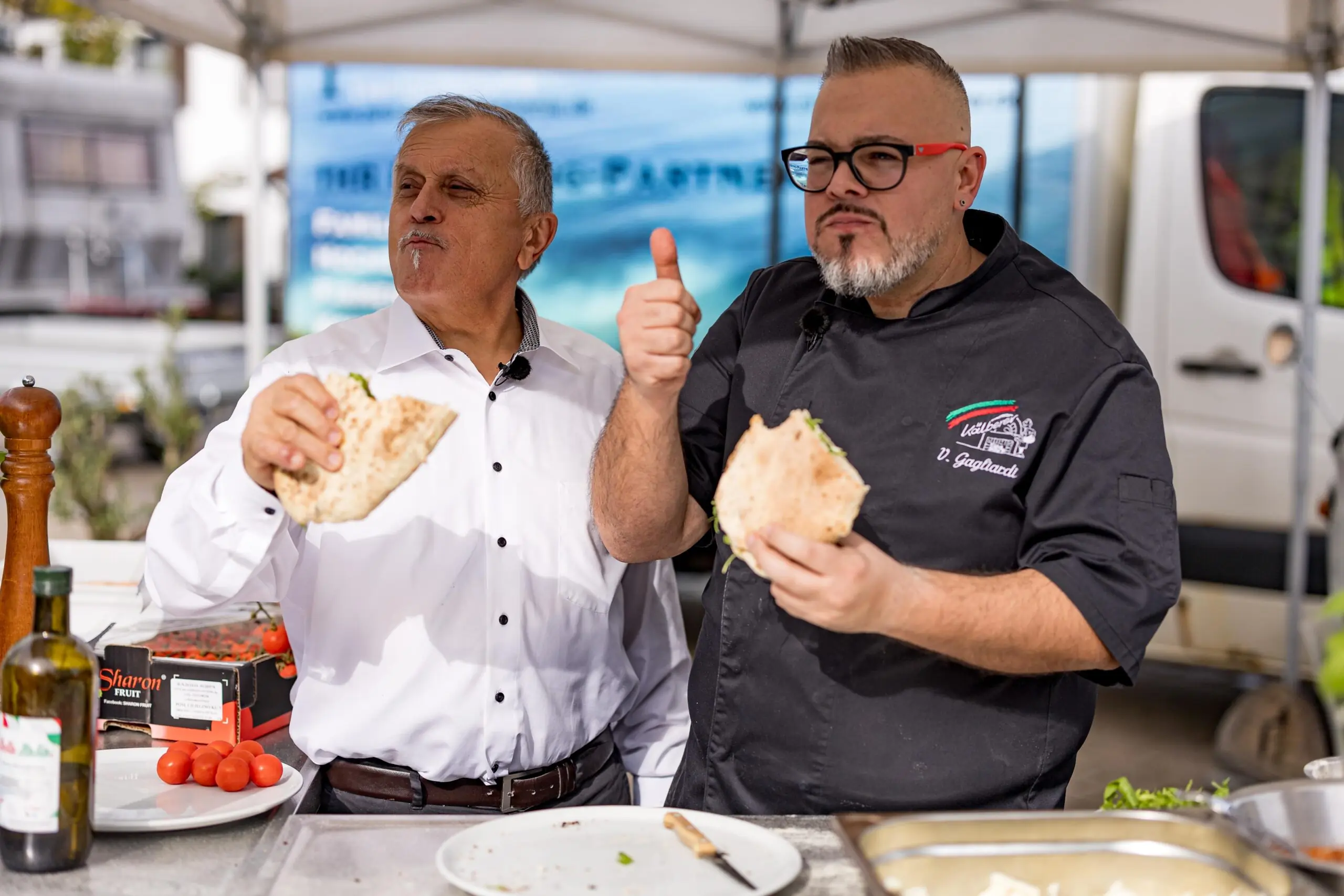 Live gebackene Pizza direkt vor Ort